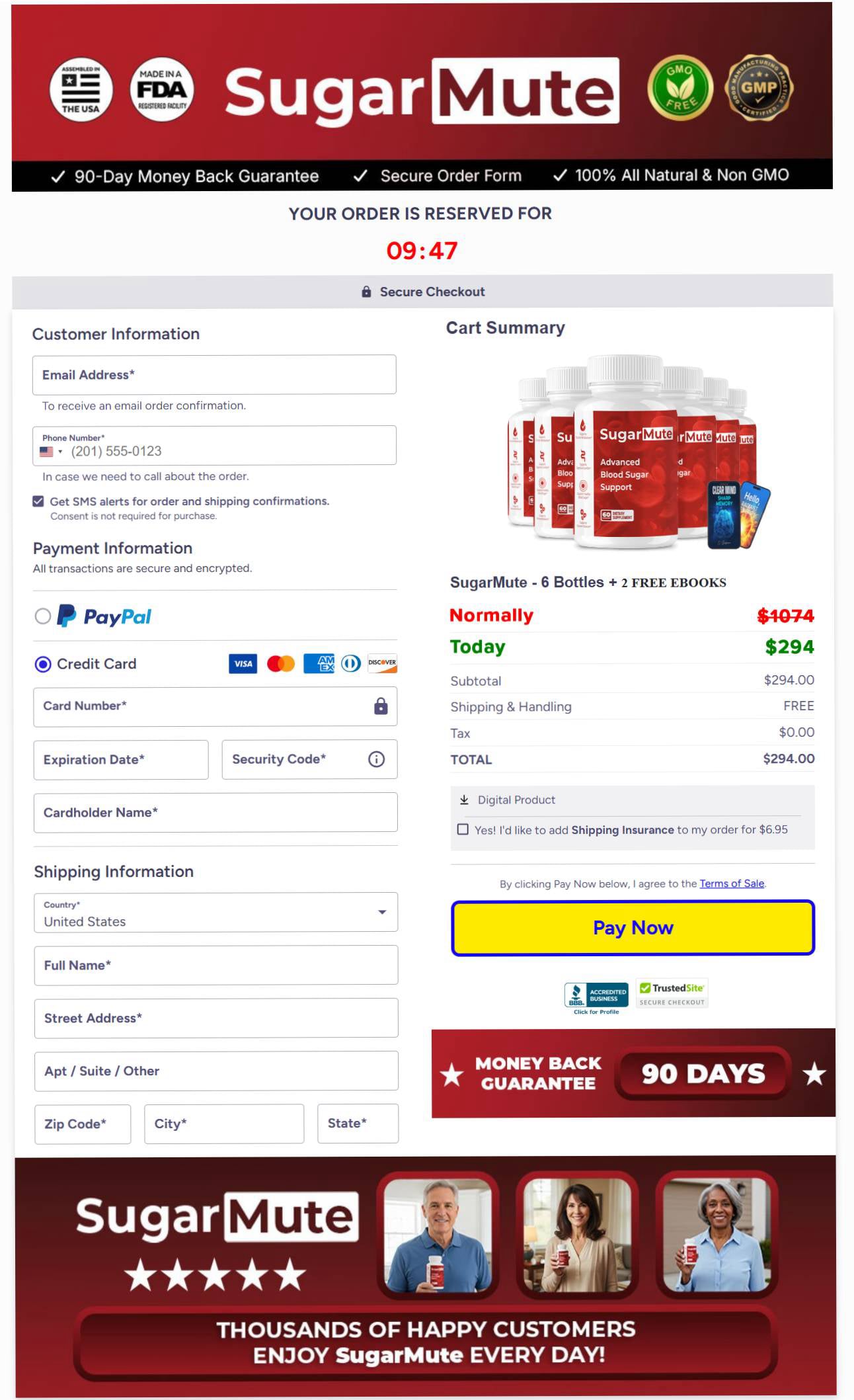 SugarMute Payment Checkout